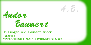 andor baumert business card